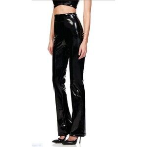 NWT NOOKIE REVOLVE Black Vegan Leather Pants Patent leather look Faux Leather XS